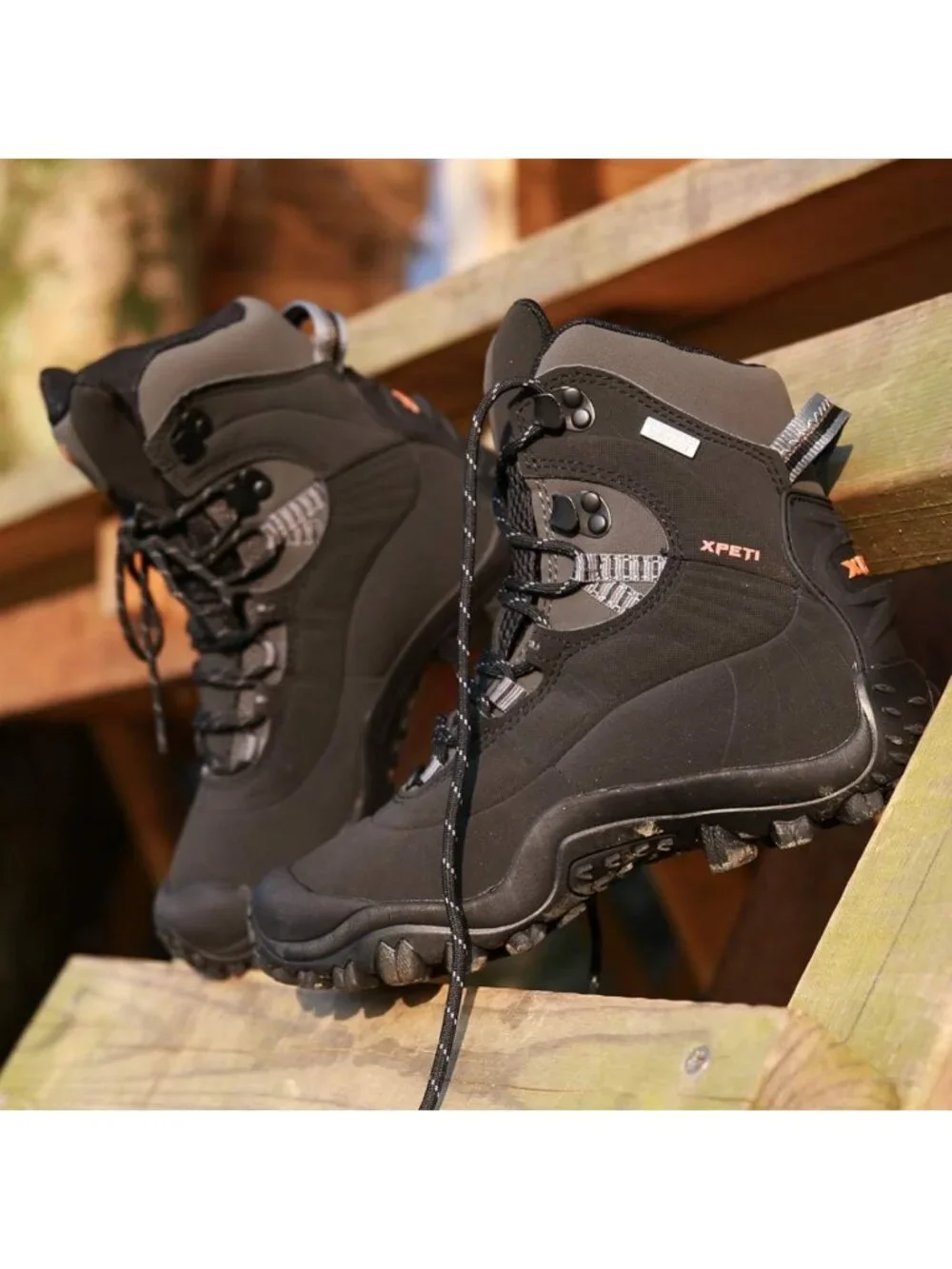Lightweight Insulated Mid-Rise Hiking Boots for Men | Non-Slip Outdoor Footwear